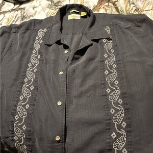 Cubavera Charcoal Button-Up Shirt